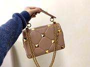 Valentino Garavani Roman Stud Chain Bag Small Brown Size 24 x 16 x 10 cm - 4