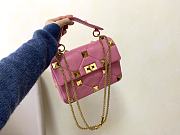 Valentino Garavani Roman Stud Chain Bag Small Pink Size 24 x 16 x 10 cm - 2