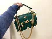 Valentino Garavani Roman Stud Chain Bag Small Green Size 24 x 16 x 10 cm - 4