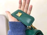 Valentino Garavani Roman Stud Chain Bag Small Green Size 24 x 16 x 10 cm - 2