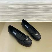 Prada Nappa Leather Ballerinas Black Shoes - 5