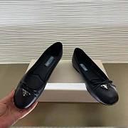 Prada Nappa Leather Ballerinas Black Shoes - 4