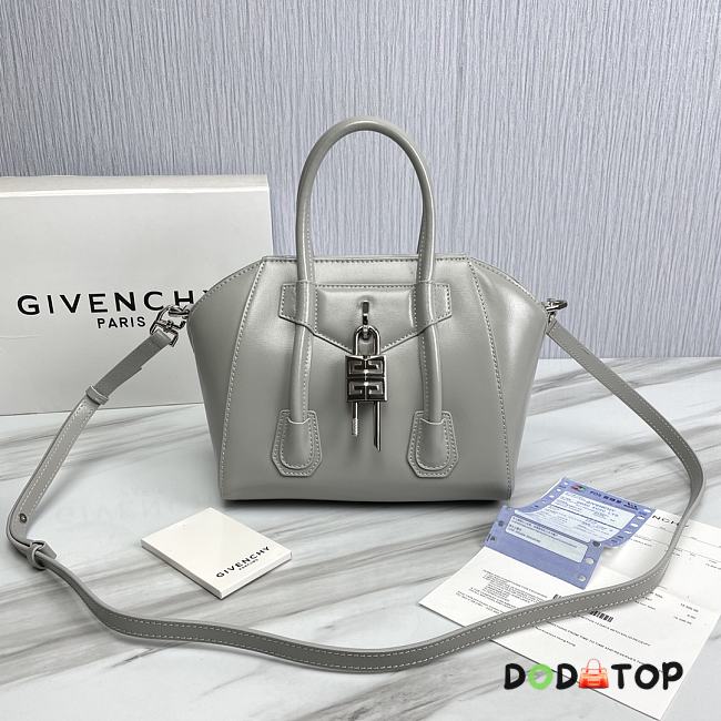 Givenchy Antigona Lock Gray Bag Size 23 x 27 x 13 cm - 1