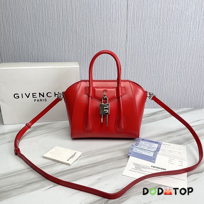 Givenchy Antigona Lock Red Bag Size 23 x 27 x 13 cm - 1