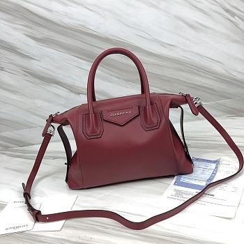 Givenchy Antigona Red Wine Bag Size 30 x 8 x 25 cm
