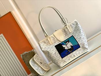 Goyard Fadou Anjou Mini Bag White Size 20 x 20 x 10 cm