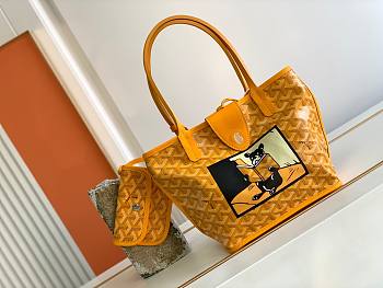 Goyard Fadou Anjou Mini Bag Yellow Size 20 x 20 x 10 cm