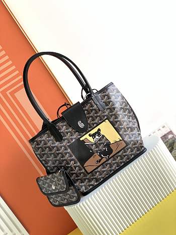 Goyard Fadou Anjou Mini Bag Black Size 20 x 20 x 10 cm
