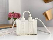 Chloe Woody Tote Bag White Mini Size 20 x 14 x 6 cm - 1