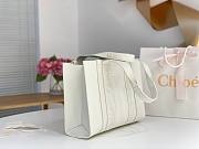 Chloe Woody Tote Bag White Medium Size 37 x 26 x 12 cm - 5
