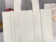 Chloe Woody Tote Bag White Medium Size 37 x 26 x 12 cm - 2