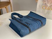 Chloe Woody Tote Bag Blue Large Size 45 x 33 x 13 cm - 4