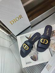 Dior Women 30 Montaigne Slide Black Calfskin - 5