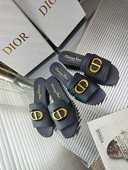 Dior Women 30 Montaigne Heeled Slide Black Calfskin - 3