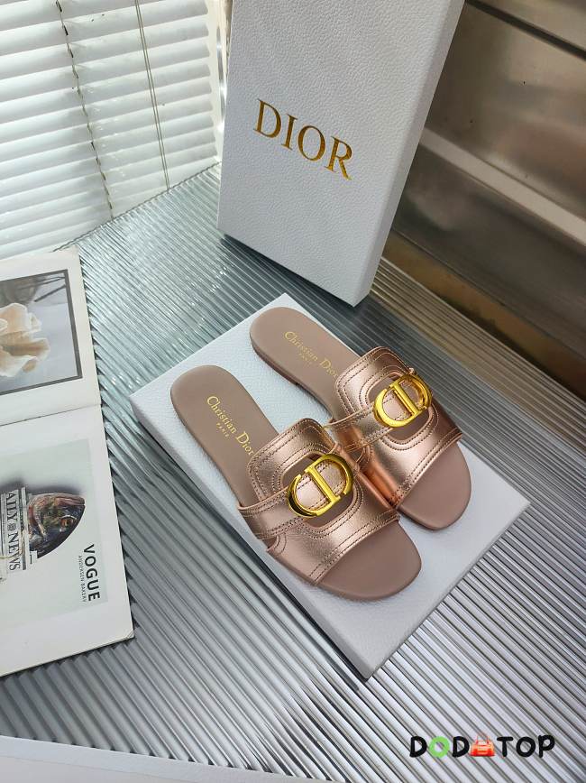 Dior Women 30 Montaigne Slide Pink Calfskin - 1
