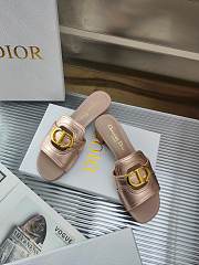 Dior Women 30 Montaigne Heeled Slide Pink Calfskin - 1