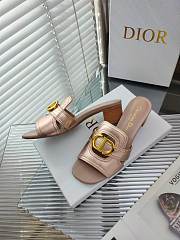 Dior Women 30 Montaigne Heeled Slide Pink Calfskin - 5