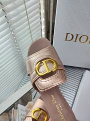 Dior Women 30 Montaigne Heeled Slide Pink Calfskin - 4