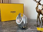 Fendi Nano Fendigraphy Silver Leather Charm Size 16.5 x 14 x 5 cm - 4