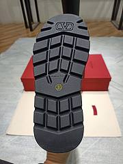 Valentino Garavani Uniqueform Leather Wedge Platform Knee-High Boots Black - 6