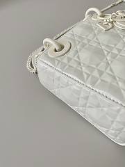 Lady Dior Mini  Bag Latte Cannage White Size 17 × 15 × 7 cm - 4