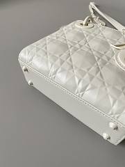 Lady Dior Mini  Bag Latte Cannage White Size 17 × 15 × 7 cm - 3