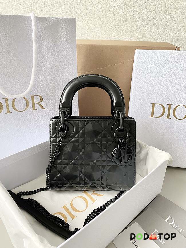 Lady Dior Mini Bag Latte Cannage Black Size 17 × 15 × 7 cm - 1