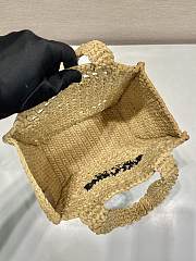 Prada Small Raffia-Woven Tote Bag Size 26 x 22 x 11 cm - 4