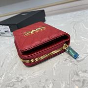 YSL Saint Laurent Red Wallet Size 12 x 10 x 3 cm - 4