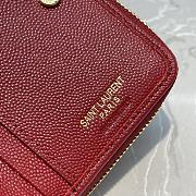 YSL Saint Laurent Red Wallet Size 12 x 10 x 3 cm - 2