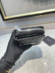 YSL Saint Laurent Black Silver Hardware Wallet Size 12 x 10 x 3 cm - 5