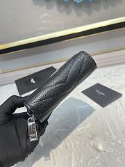 YSL Saint Laurent Black Silver Hardware Wallet Size 12 x 10 x 3 cm - 2