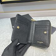 YSL Saint Laurent Black Gold Hardware Wallet Size 12 x 10 x 3 cm - 5