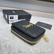 YSL Saint Laurent Black Gold Hardware Wallet Size 12 x 10 x 3 cm - 2