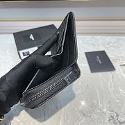 YSL Saint Laurent Black Hardware Wallet Size 12 x 10 x 3 cm - 6
