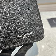 YSL Saint Laurent Black Hardware Wallet Size 12 x 10 x 3 cm - 4