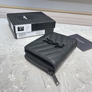 YSL Saint Laurent Black Hardware Wallet Size 12 x 10 x 3 cm - 3