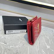 YSL Two-Piece Zip Wallet Red/Gold Size 13 x 9 x 1.5 cm - 5