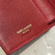 YSL Two-Piece Zip Wallet Red/Gold Size 13 x 9 x 1.5 cm - 2