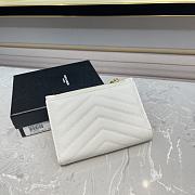 YSL Two-Piece Zip Wallet White/Gold Size 13 x 9 x 1.5 cm - 5