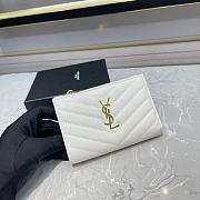 YSL Two-Piece Zip Wallet White/Gold Size 13 x 9 x 1.5 cm - 2