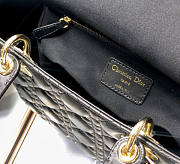 Lady Dior Bag Black Cannage Lambskin Medium Size 24 x 20 x 11 cm  - 6