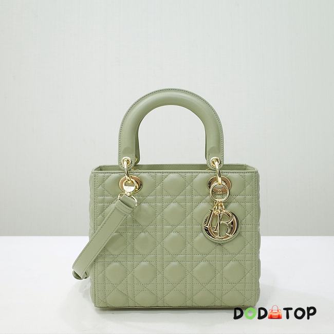 Lady Dior Bag Green Cannage Lambskin Medium Size 24 x 20 x 11 cm - 1