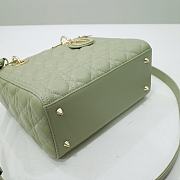 Lady Dior Bag Green Cannage Lambskin Medium Size 24 x 20 x 11 cm - 5
