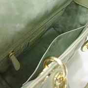 Lady Dior Bag Green Cannage Lambskin Medium Size 24 x 20 x 11 cm - 3