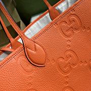 Gucci Jumbo GG Large Tote Bag In Orange Leather Size 40 x 33 x 19 cm - 5