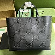 Gucci Jumbo GG Large Tote Bag In Black Leather Size 40 x 33 x 19 cm - 1