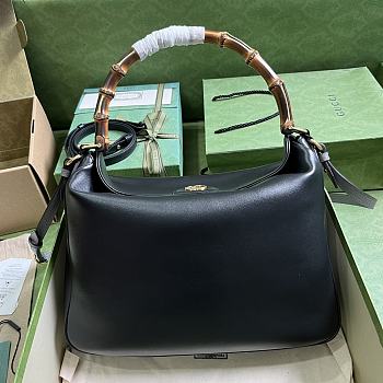  Gucci Diana Large Shoulder Bag In Black Leather Size 34 x 26 x 9 cm