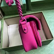 Gucci GG Marmont Shoulder Bag In Rose Pink Leather Size 26.5 x 13 x 7 cm - 6