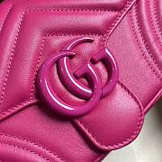 Gucci GG Marmont Shoulder Bag In Rose Pink Leather Size 26.5 x 13 x 7 cm - 2